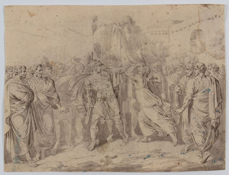 Bartolomeo Pinelli - Orazio di Ritorno Vittorioso dallo Scontro con i Curiazi, Uccide la Sorella