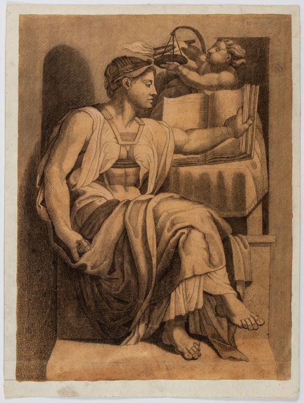 Luigi Sabatelli - The Eritrean Sibyl after Michelangelo