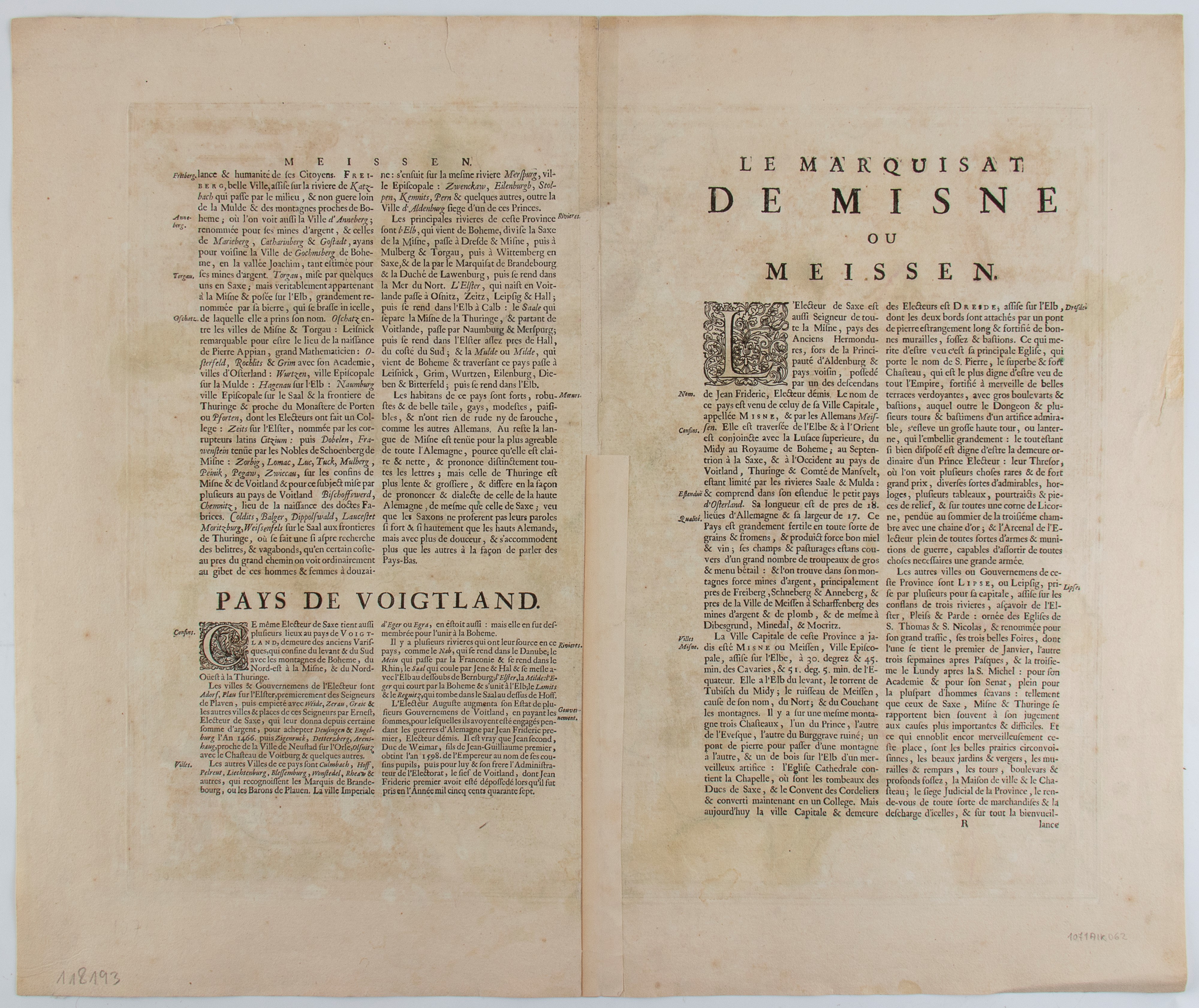 Marchionatus Misniae una cum Voitlandia