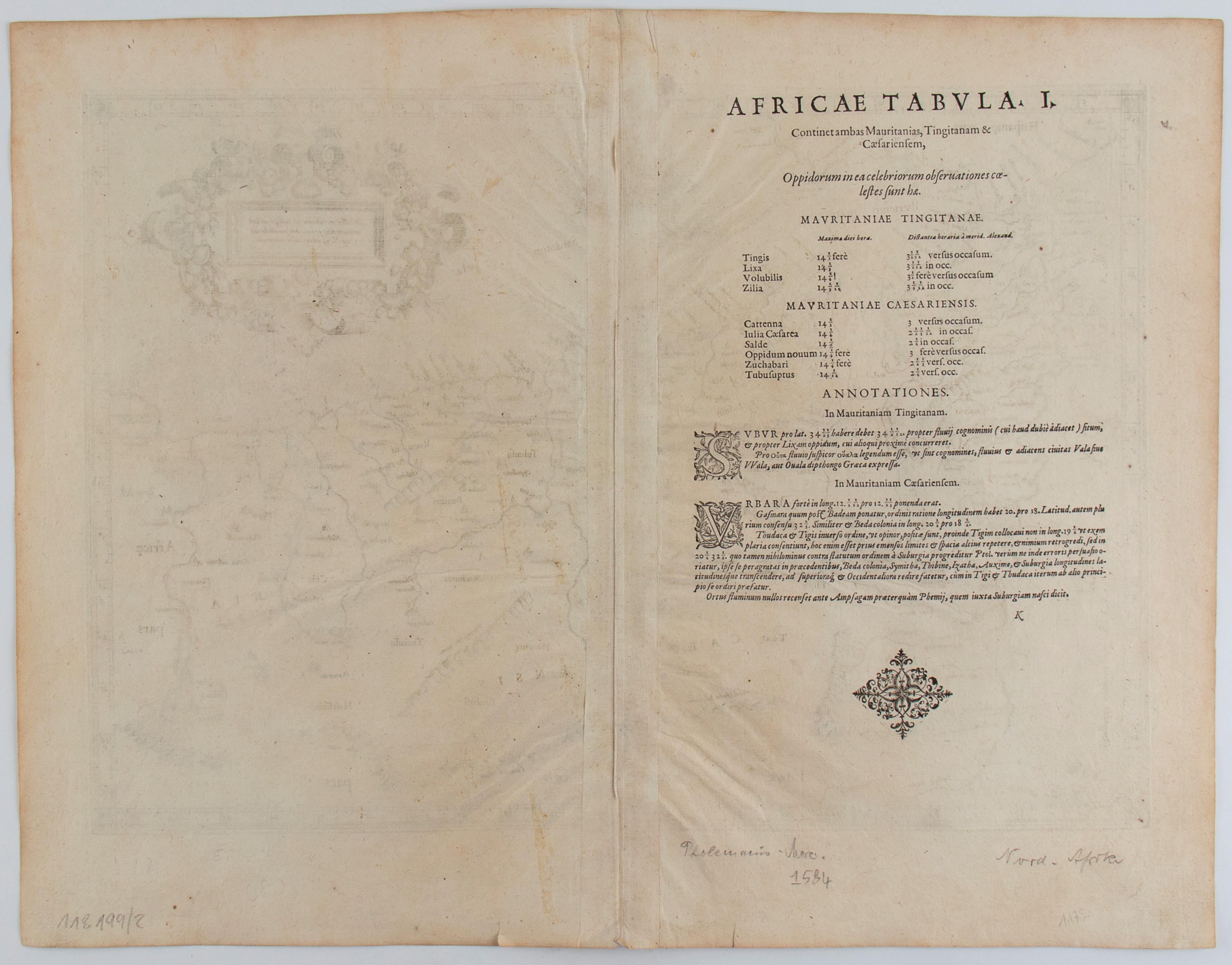 Africa Tab.I e Tab. III