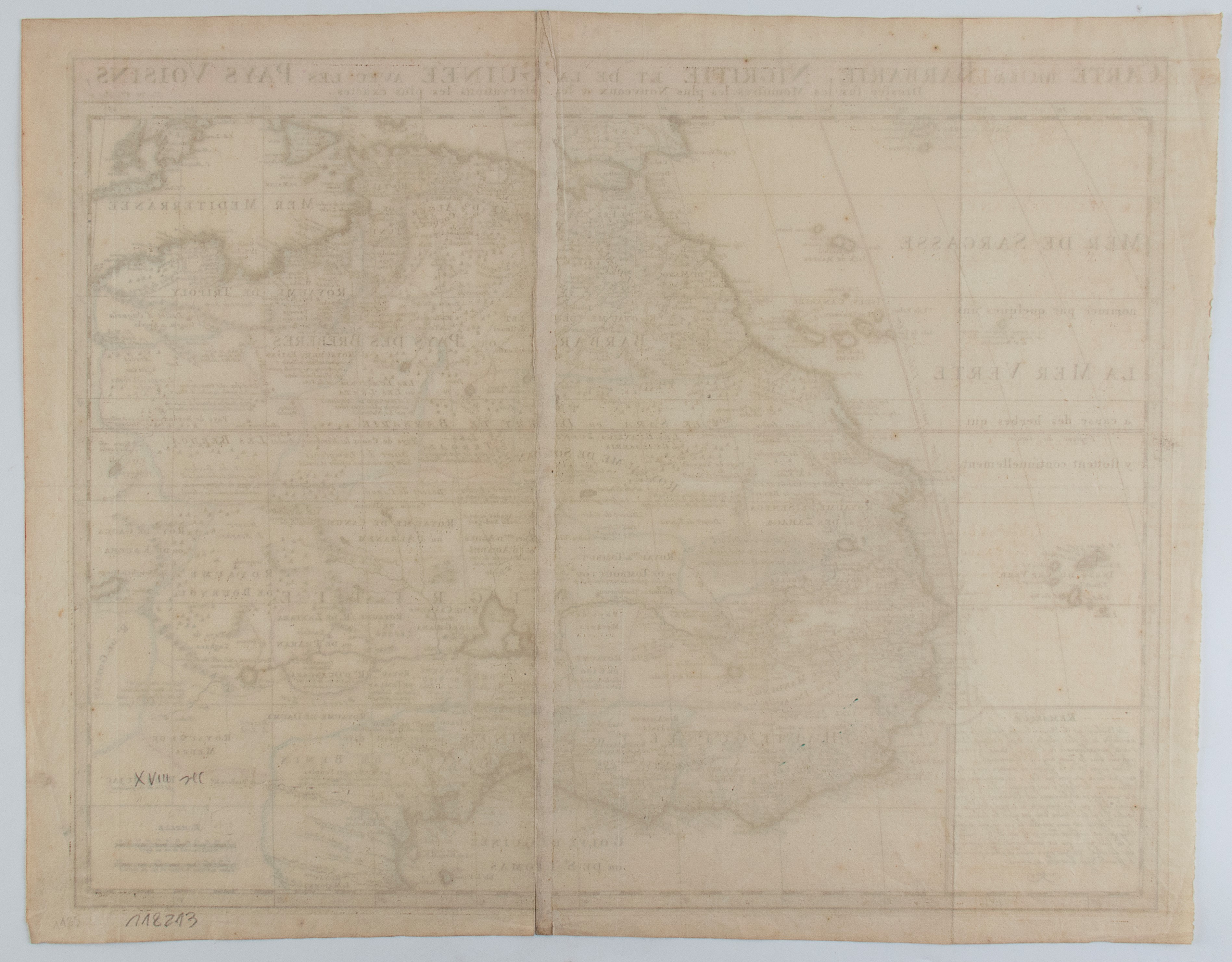 Carte de la Barbarie Nigritie et de la Guinee avec les Pays Voisins