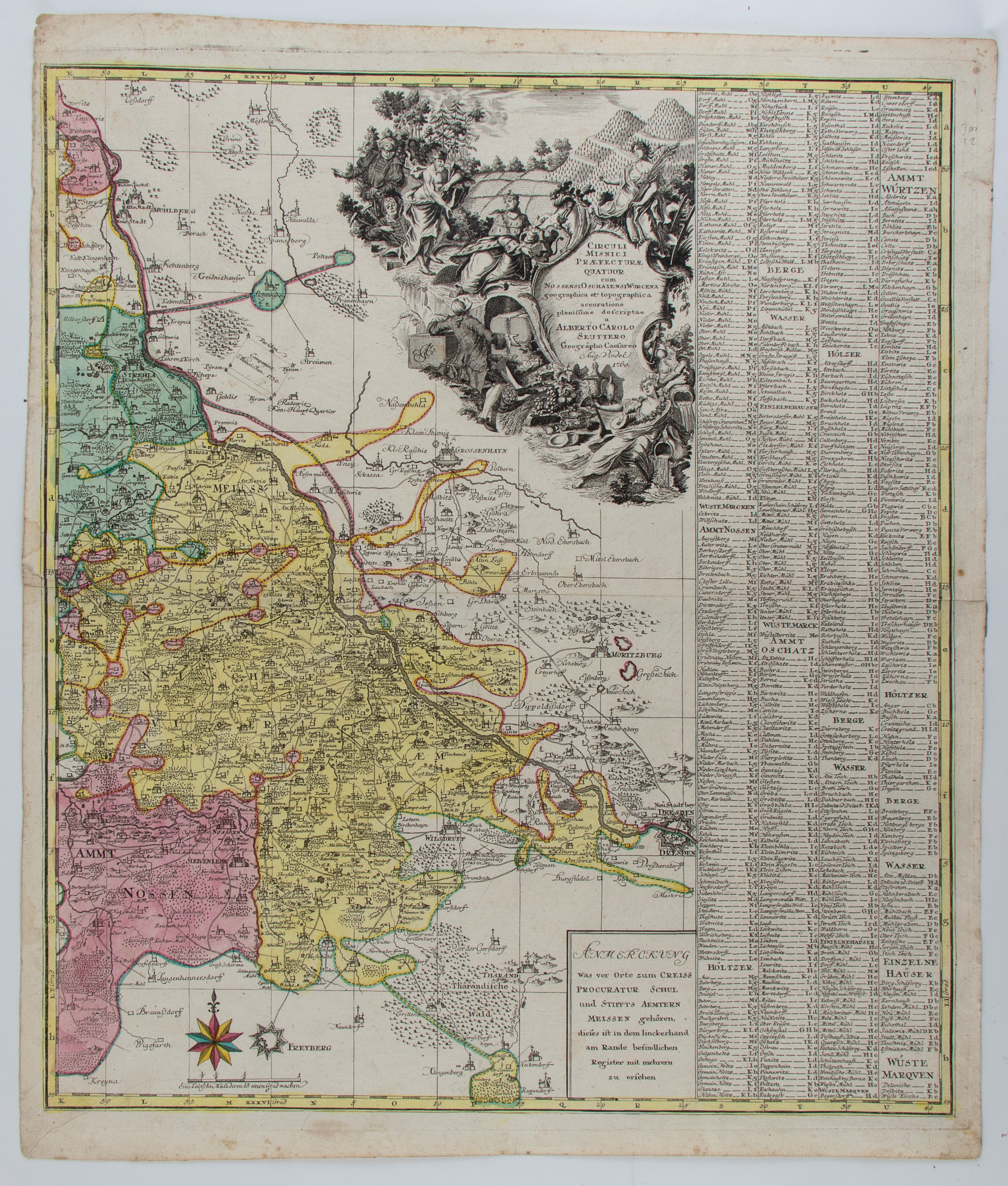 Circuli Misnici Praefecturae Quatuor cum nos sensio Schazensi Wurcena