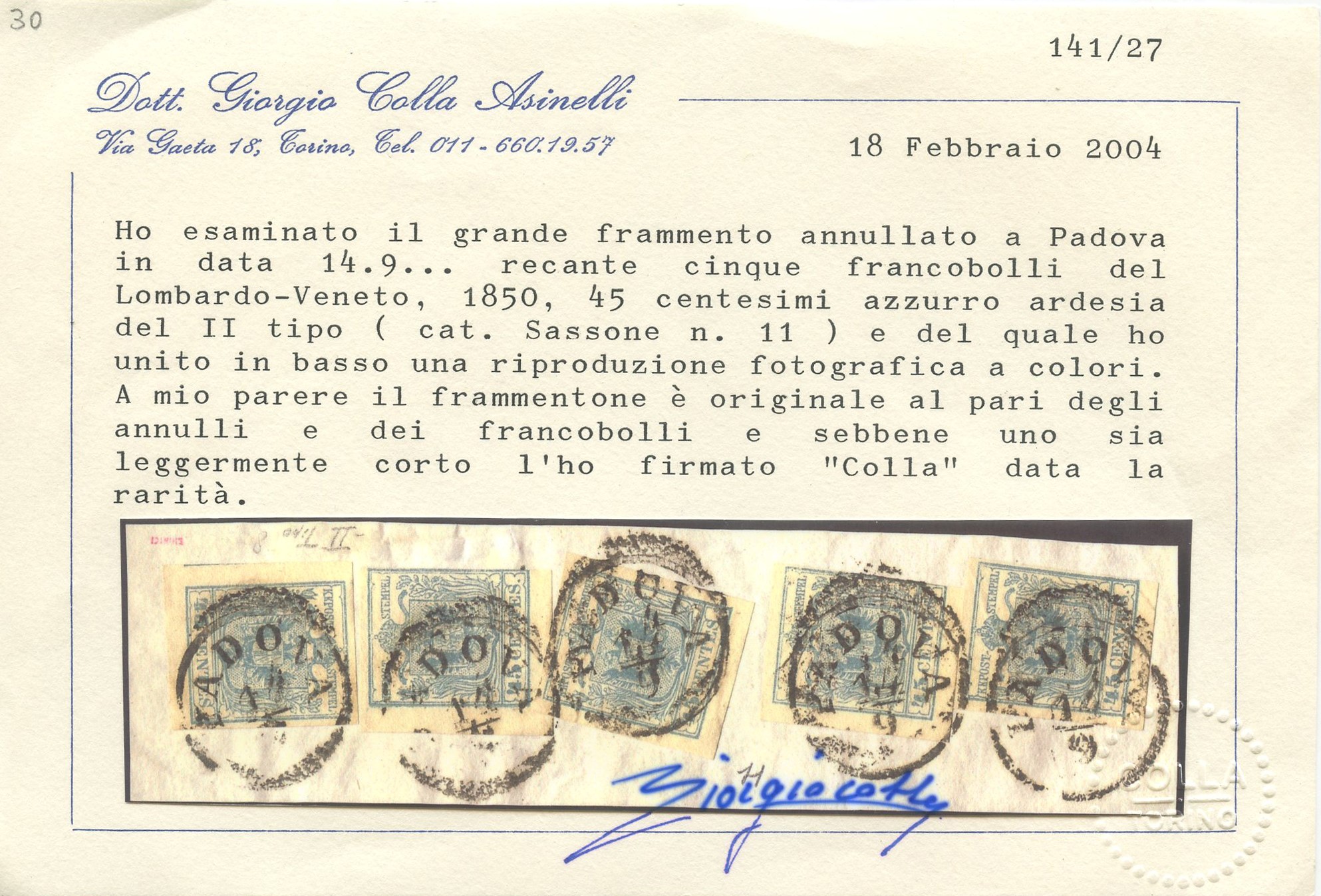 Lombardo Veneto - Interessante Affrancatura