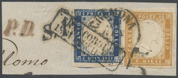 Kingdom - mixed postage with Sardinia IV issue