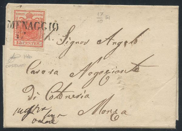 Lombardy Veneto - Navigation in the Lakes   - Auction Stamps and Postal History - Bertolami Fine Art - Casa d'Aste