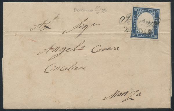 Lombardo veneto - Cancellations on Sardinia &#39;&#39;BORMIO&#39;&#39;  - Auction Stamps and Postal History - Bertolami Fine Art - Casa d'Aste