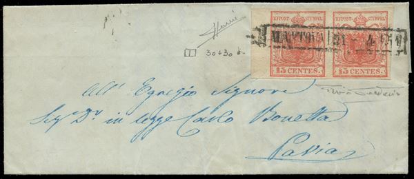 Lombardy Veneto - the letter &#39;&#39;26 cents&#39;&#39;