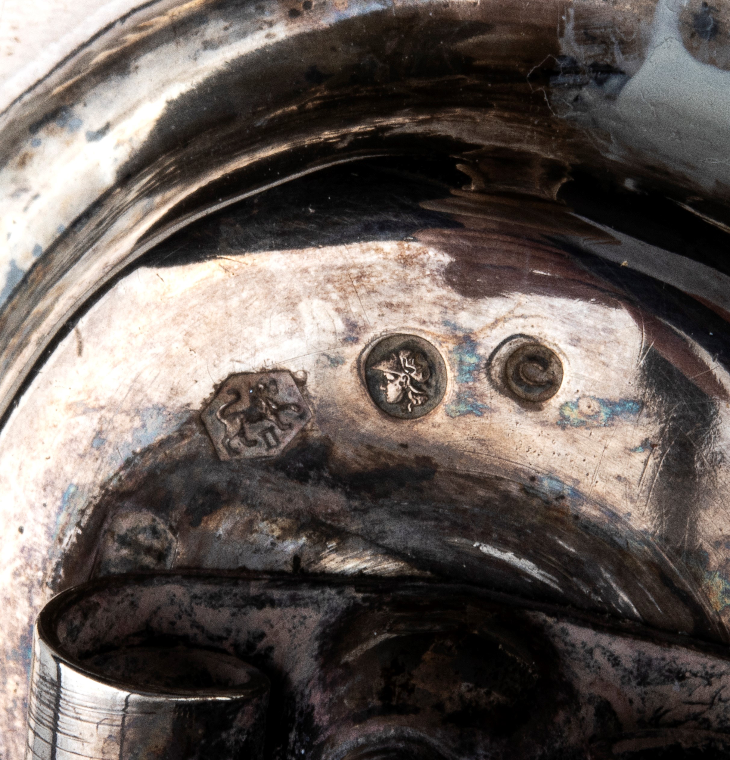 Scaldino olandese in argento traforato e inciso, 1837
