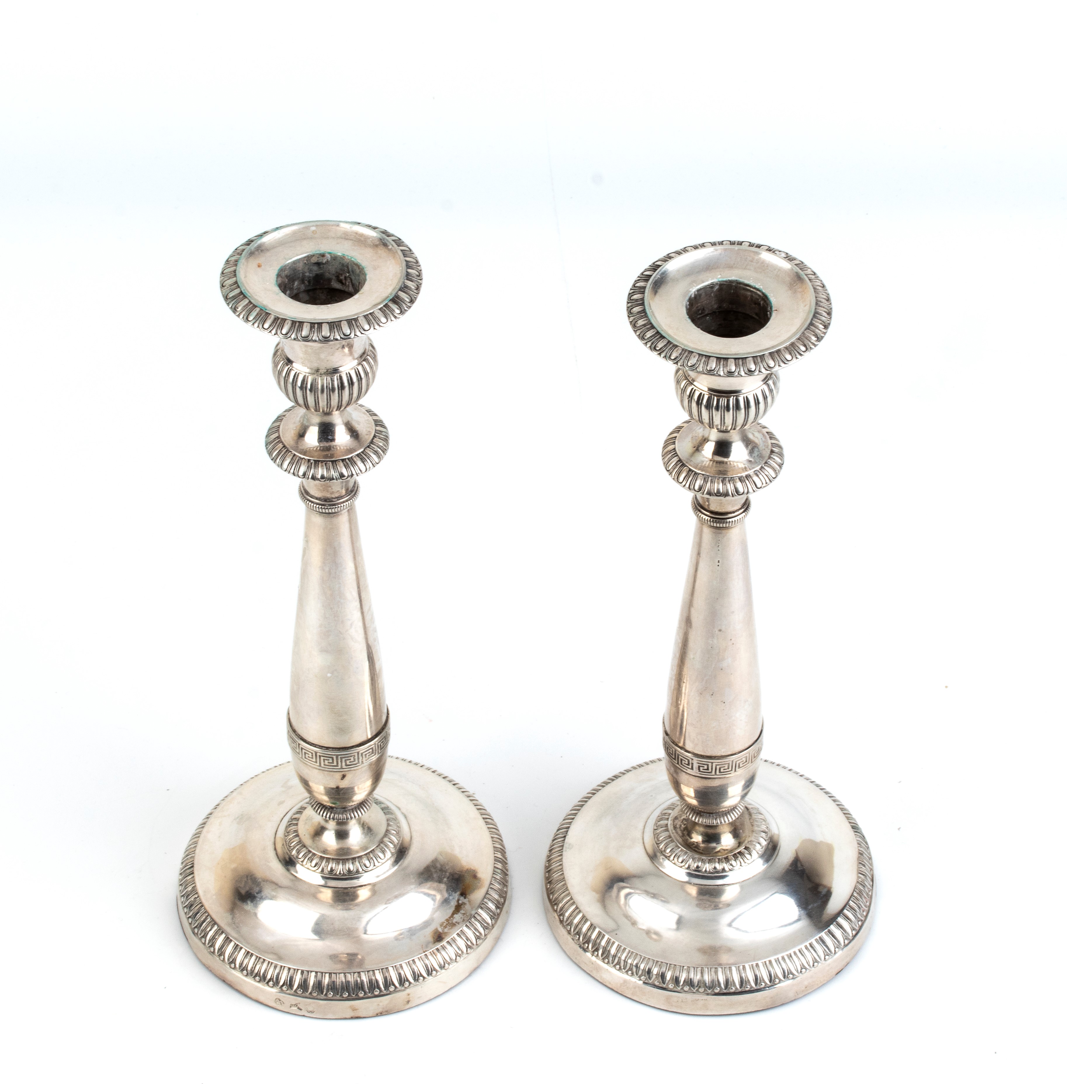 Panizza Tommaso - Coppia di candelieri italiani in argento