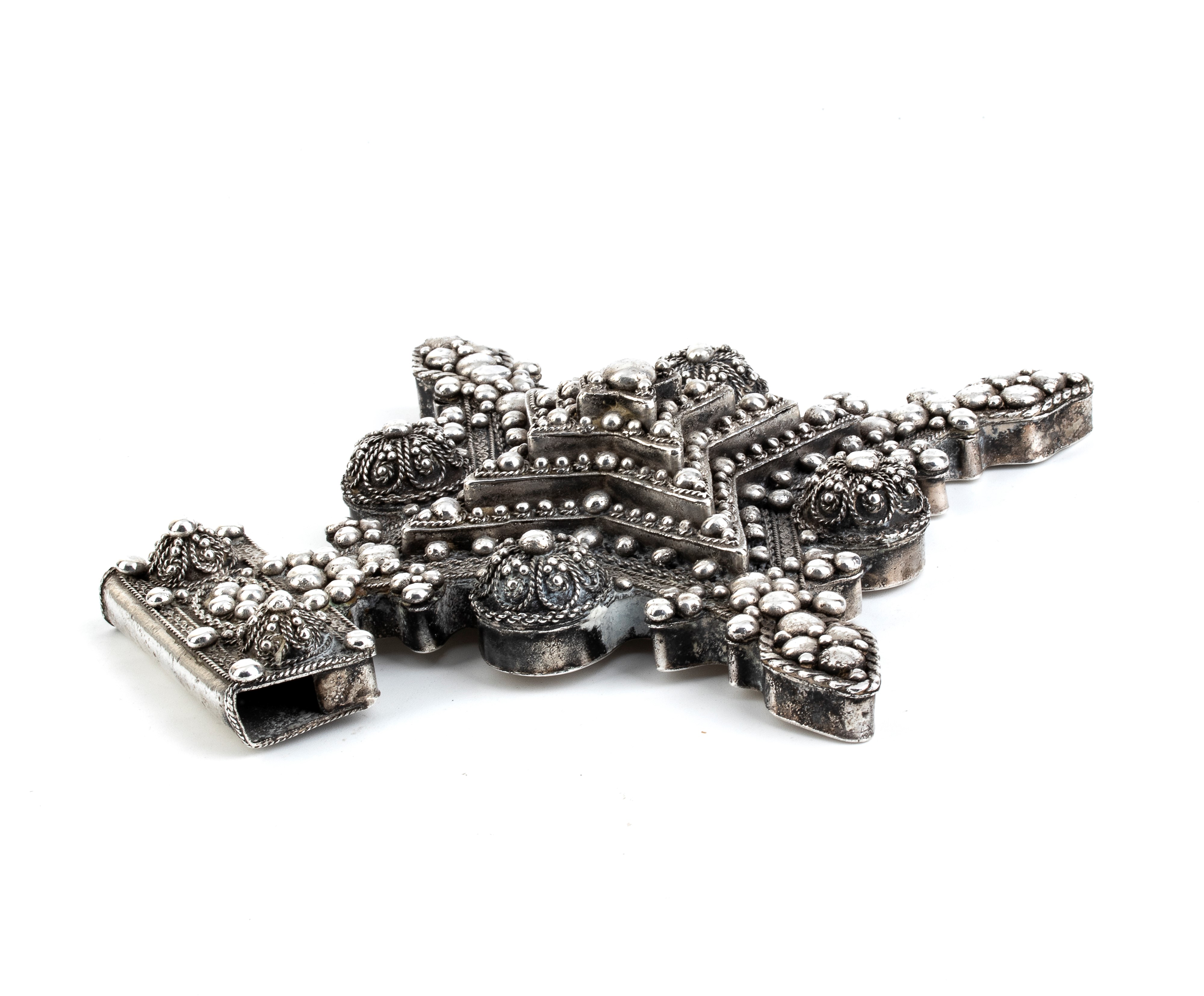 Croce copta, manufatto in argento, XIX-XX secolo