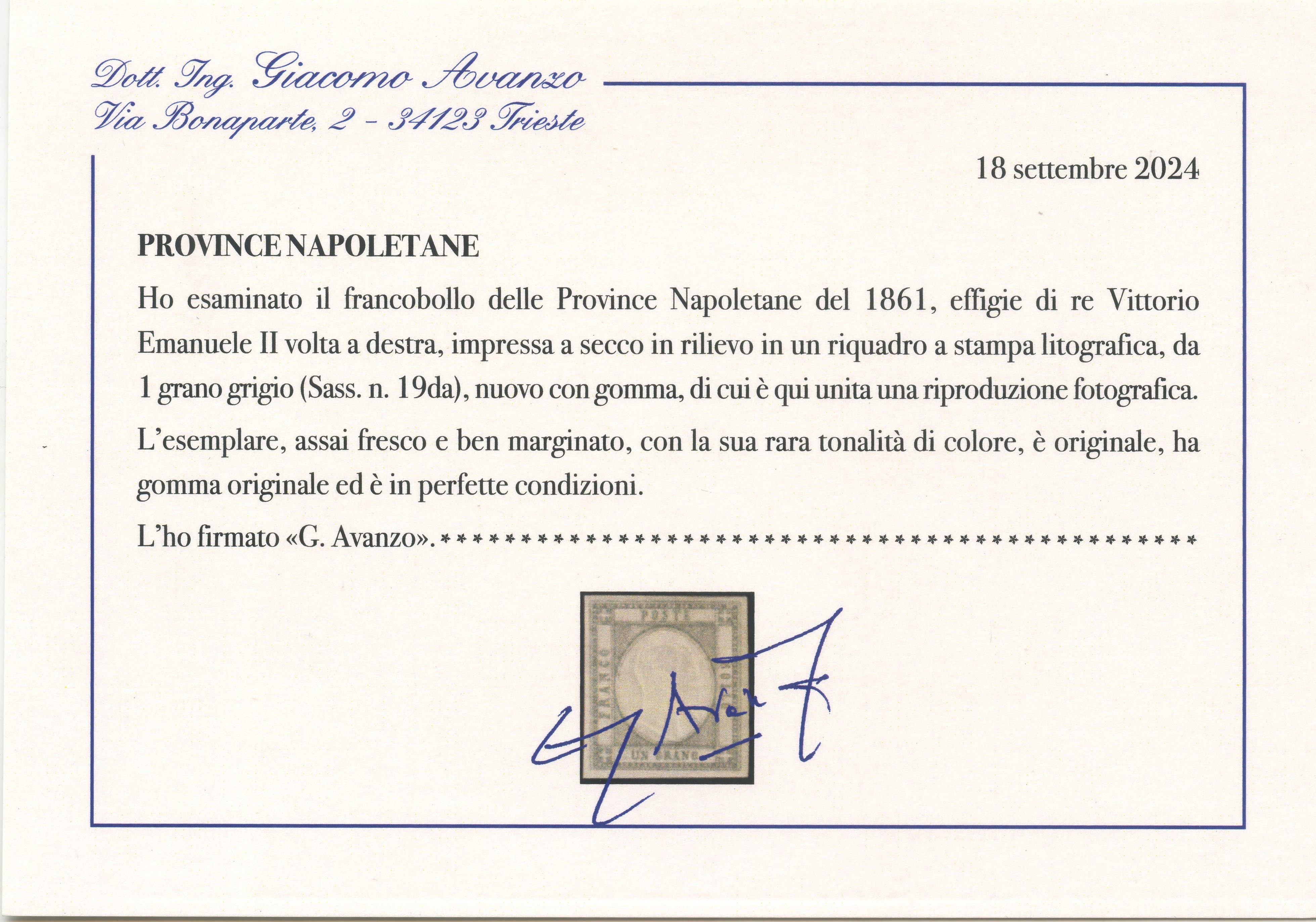 Prov. Napoletane - 1 Gr. Grigio