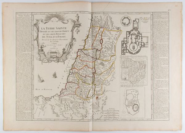 Jean-Baptiste Nolin - The Holy Land is divided into two tribes and two royal families of Judah and Israel