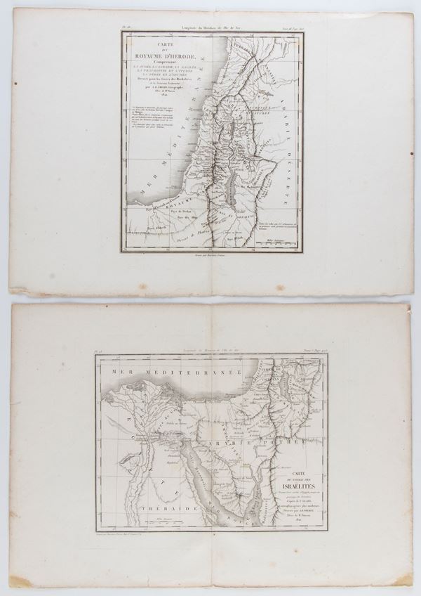 Antoine R&#233;my Fr&#233;min - Map of the journey of the Israelites | Card du royale d&#39;Hérode