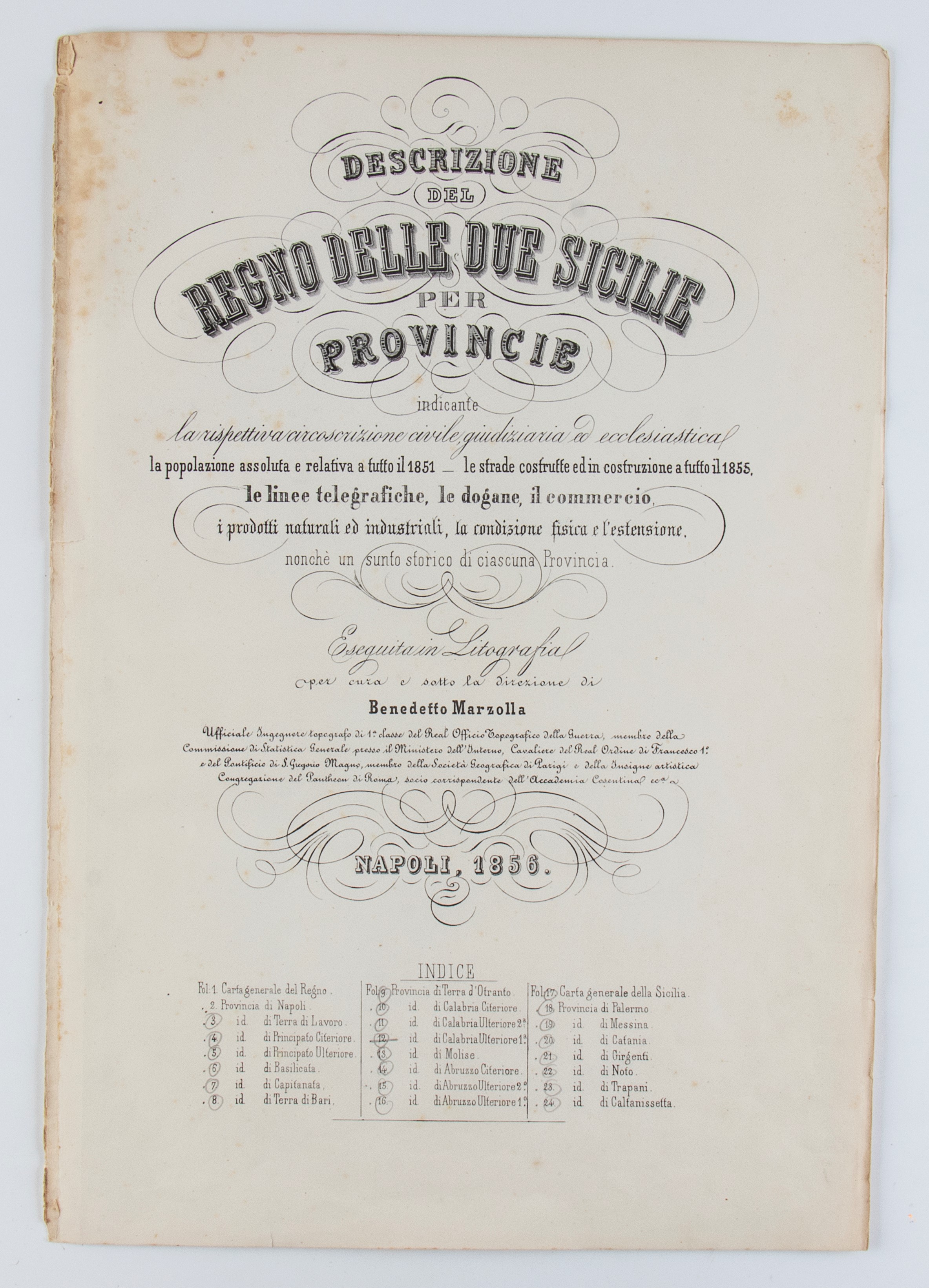 Descrizione del Regno delle Due Sicilia per Provincie