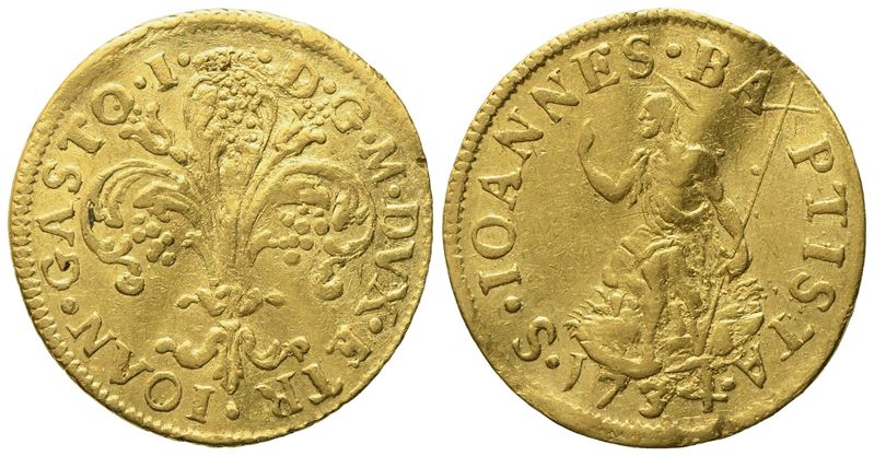 Firenze. Granducato di Toscana. Gian Gastone De' Medici (1723-1737). Fiorino 1734. Au (3,44 G; 20...