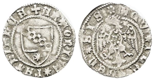 AQUILEIA. Antonio II Panciera (1402-1411). Denaro. Bernardi 67. Ag; 0,70gr.