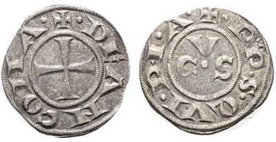 Ancona. Repubblica (sec. XIII-XIV) - Denaro. Cni 15 Ag; 0,70gr. Bb+