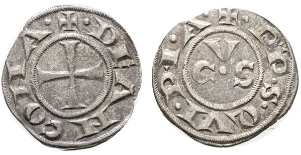ANCONA - Repubblica (Sec. XIII-XIV) - Denaro. CNI 15  Ag; 0,70gr.