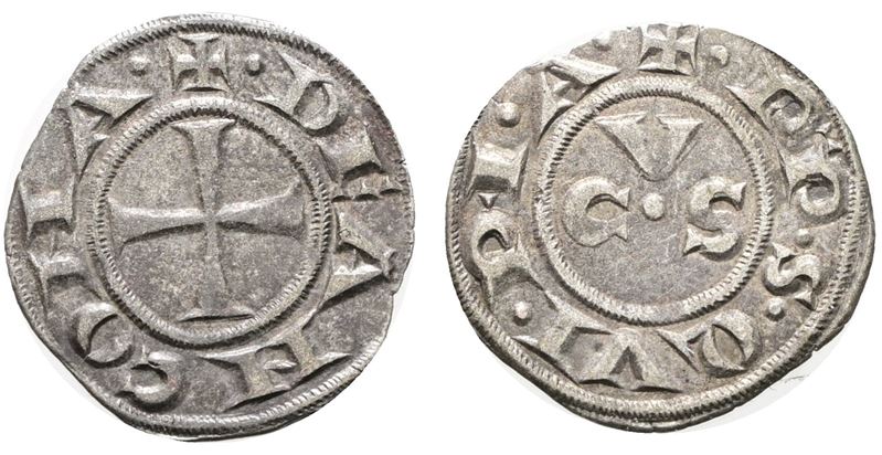 Ancona - Repubblica (sec. XIII-XIV) - Denaro. Cni 15 Ag; 0,70gr.