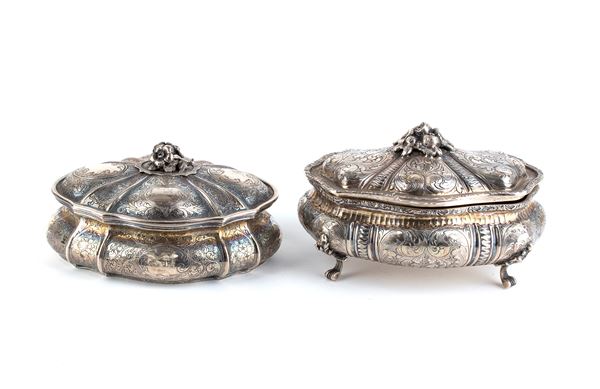 MIRACOLI ROMEO &amp; C (1949) - Two italian solid silver boxes