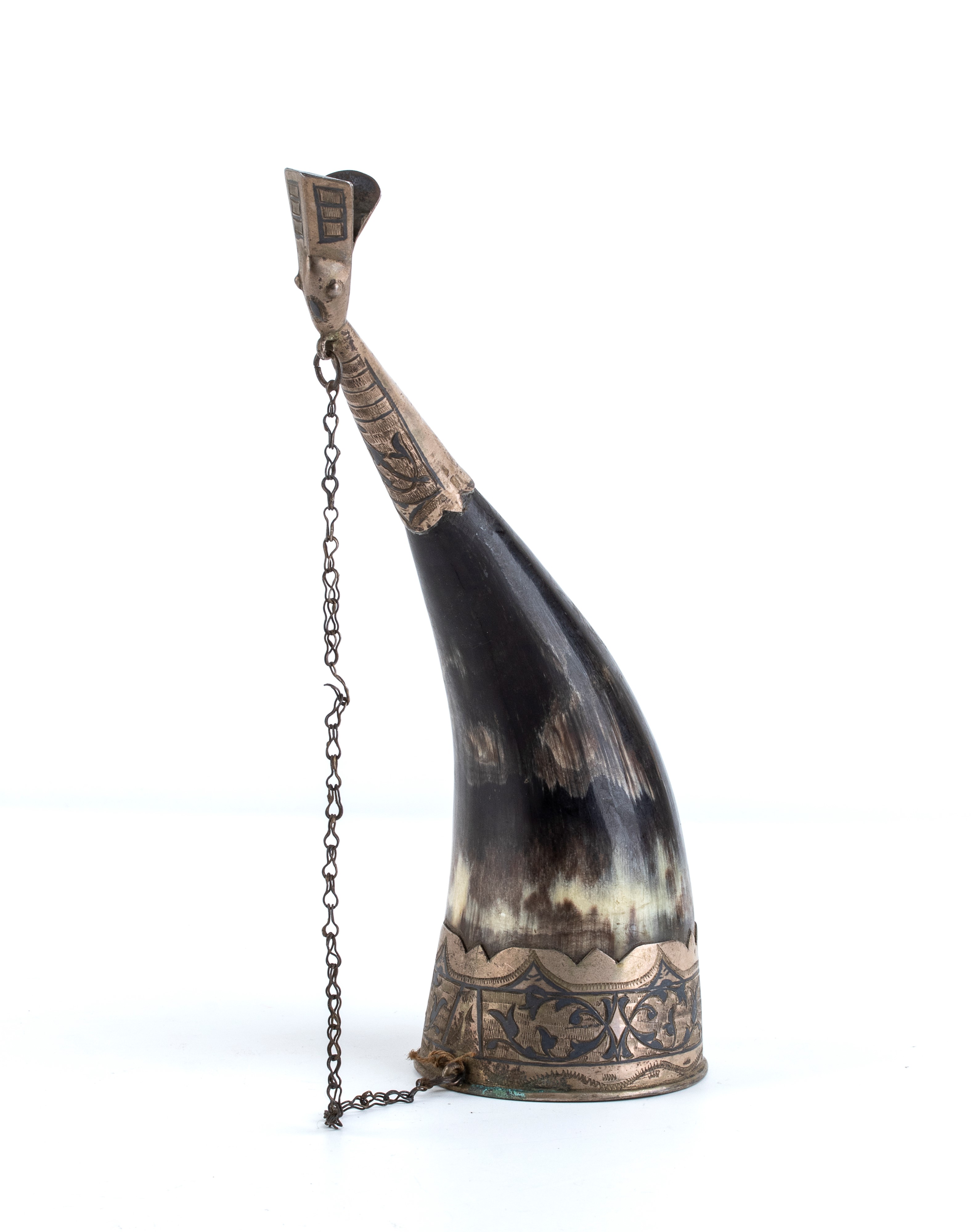 Corno da vino russo, argento 875/1000, XX secolo