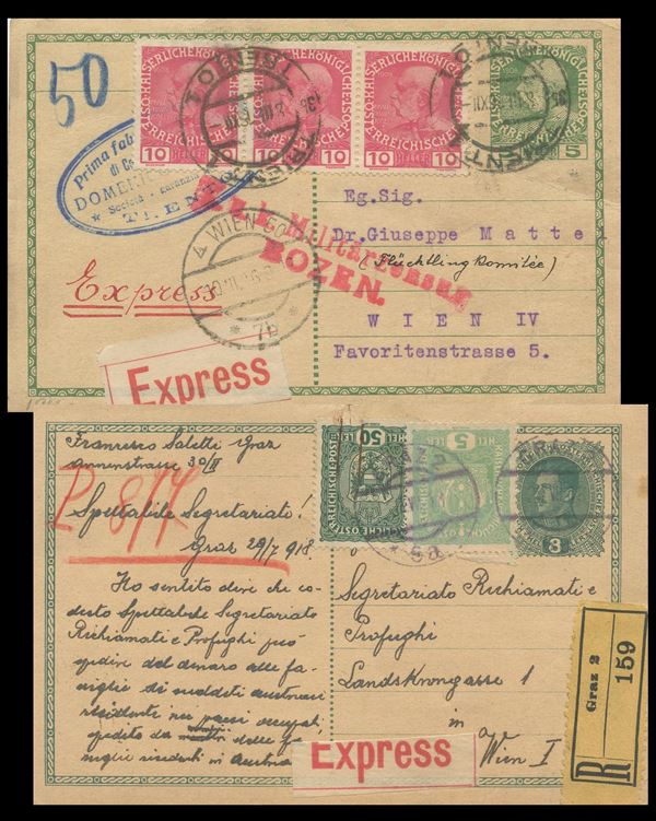 Austria - Storia Postale  - Asta Francobolli e Storia Postale - Bertolami Fine Art - Casa d'Aste