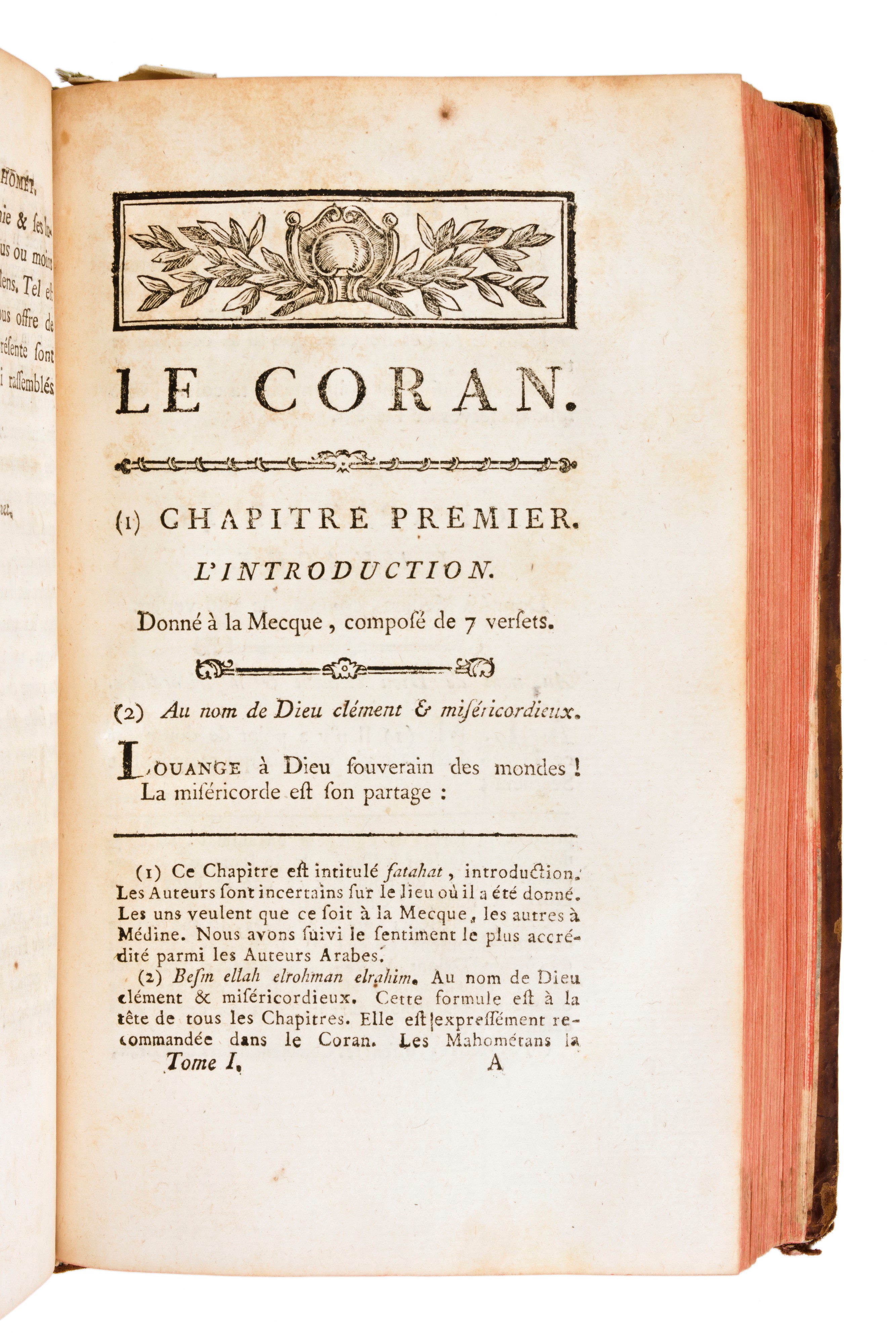 [corano/religione] le Coran, Traduit De L'arabe, Accompagné De Notes, Et préCéDé D'un Abrégé De l...