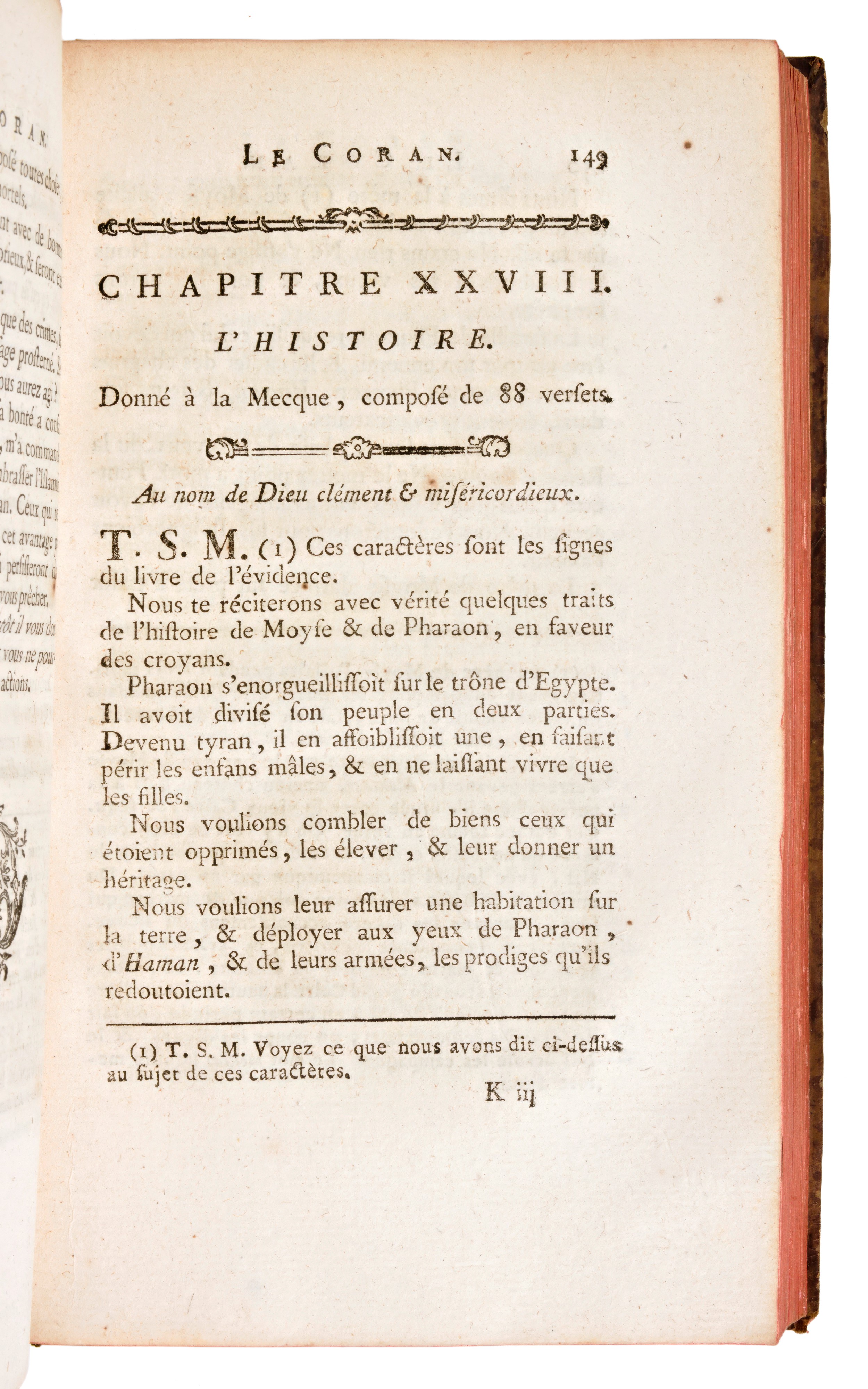[corano/religione] le Coran, Traduit De L'arabe, Accompagné De Notes, Et préCéDé D'un Abrégé De l...