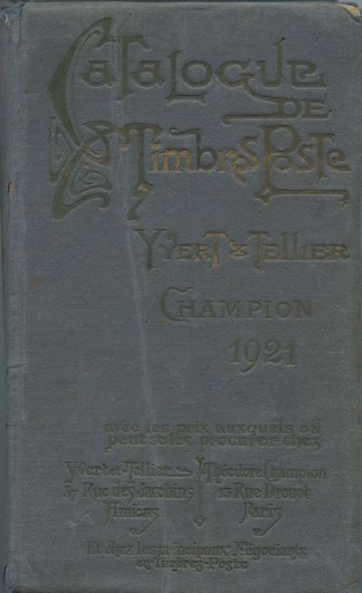 Catalogo Yvert-tellier del 1921