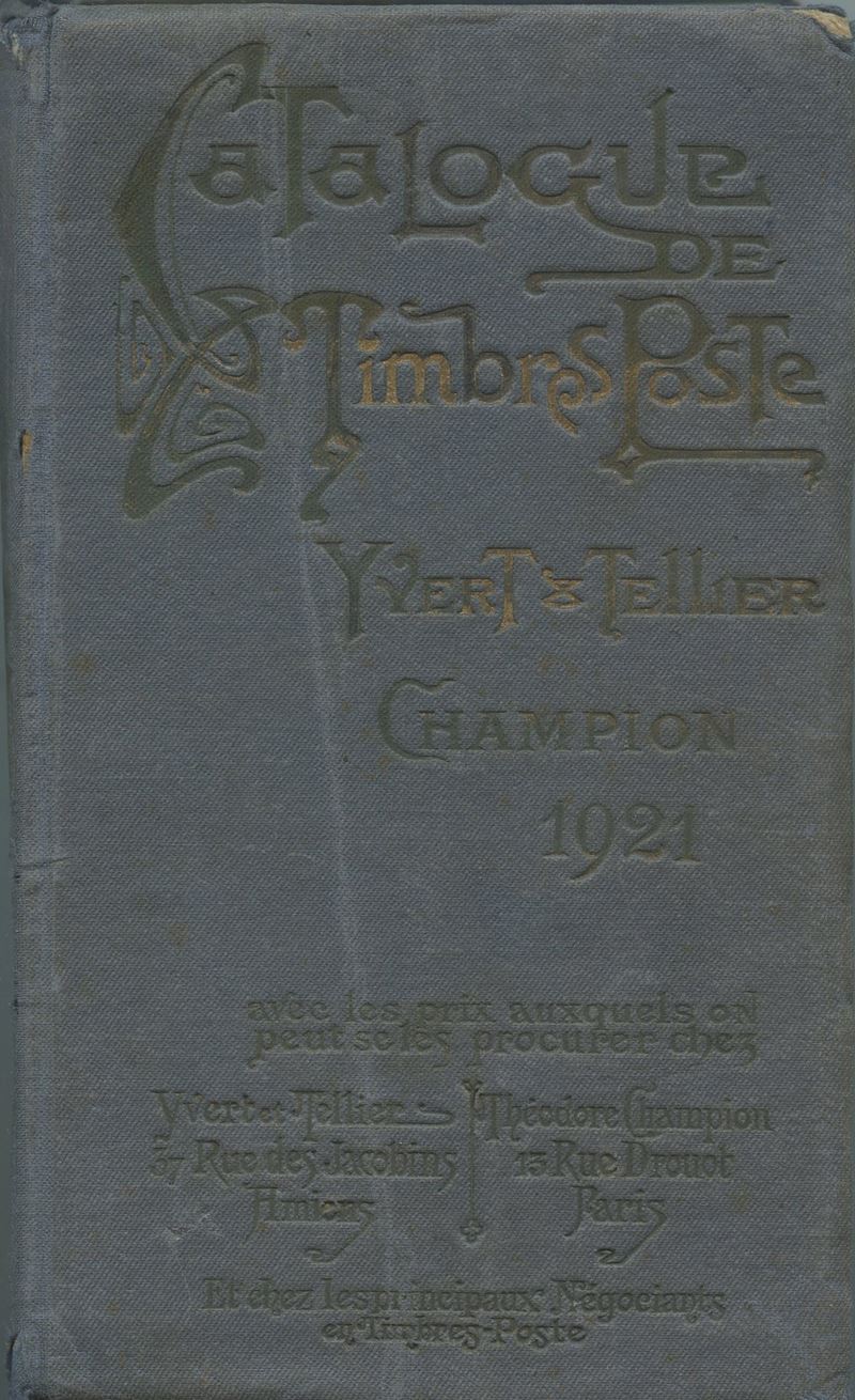 Catalogo Yvert-tellier del 1921