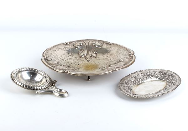 Lot of 3 solid silver objects