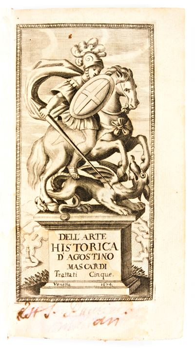 [storia] Mascardi, Agostino: Dell'arte Historica ...trattati Cinque, in Questa Ultima Impressione...