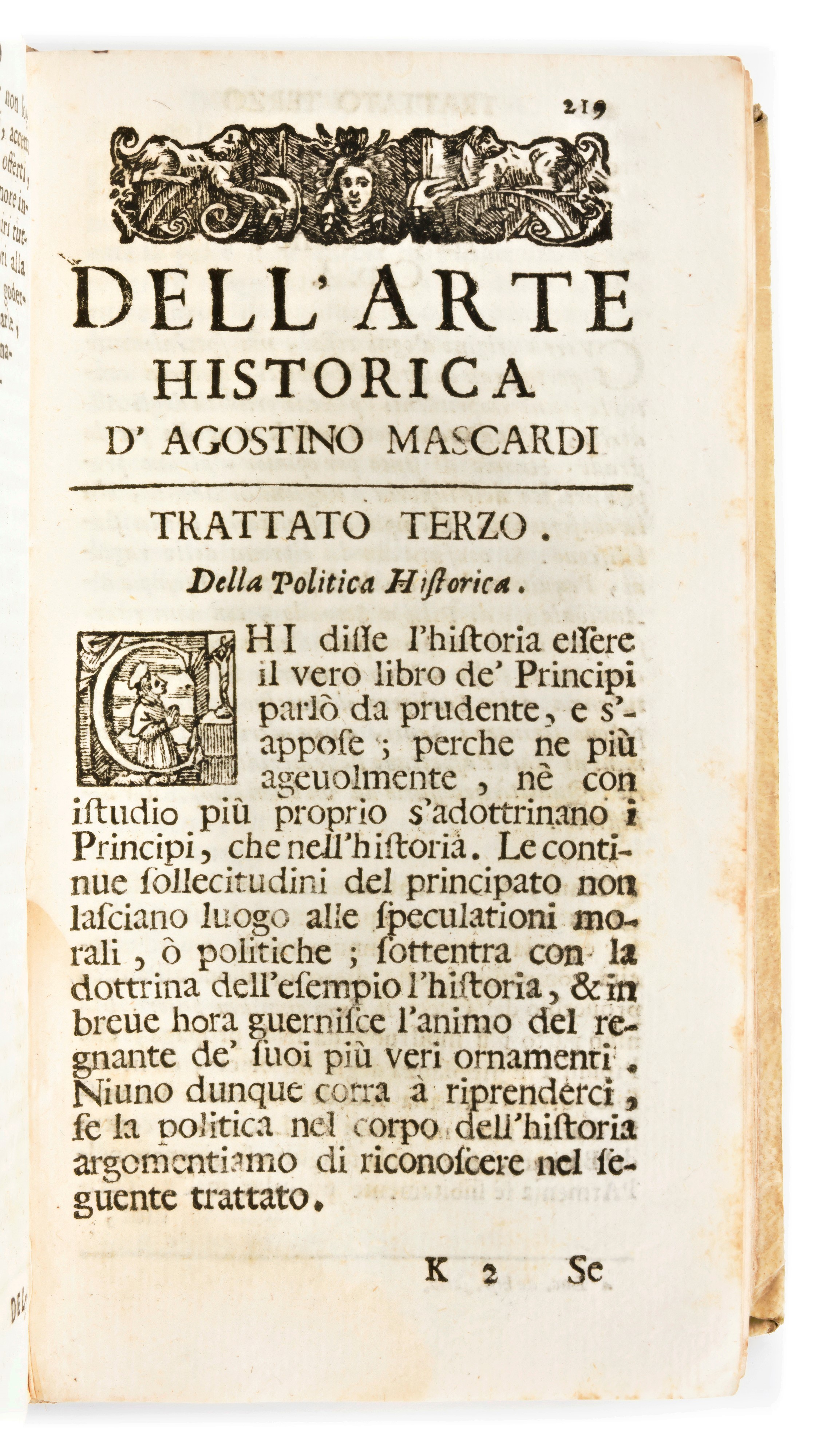 [storia] Mascardi, Agostino: Dell'arte Historica ...trattati Cinque, in Questa Ultima Impressione...
