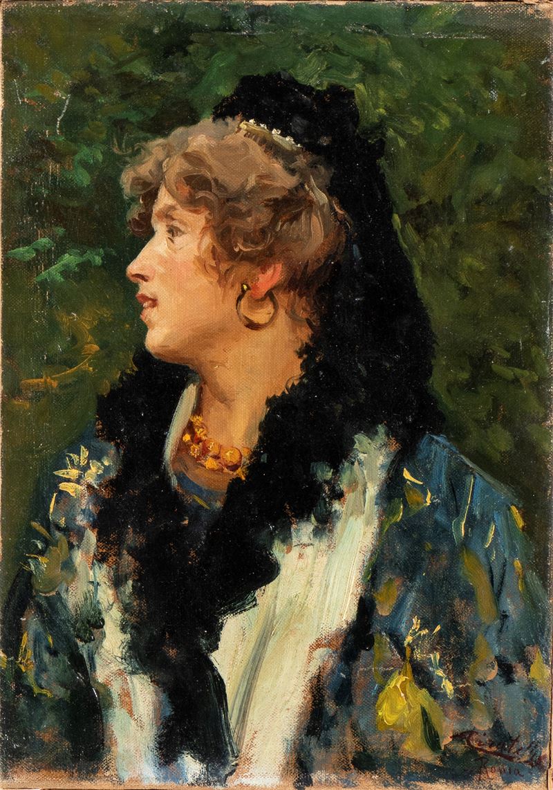 Cesare Tiratelli - Giovane Contadina