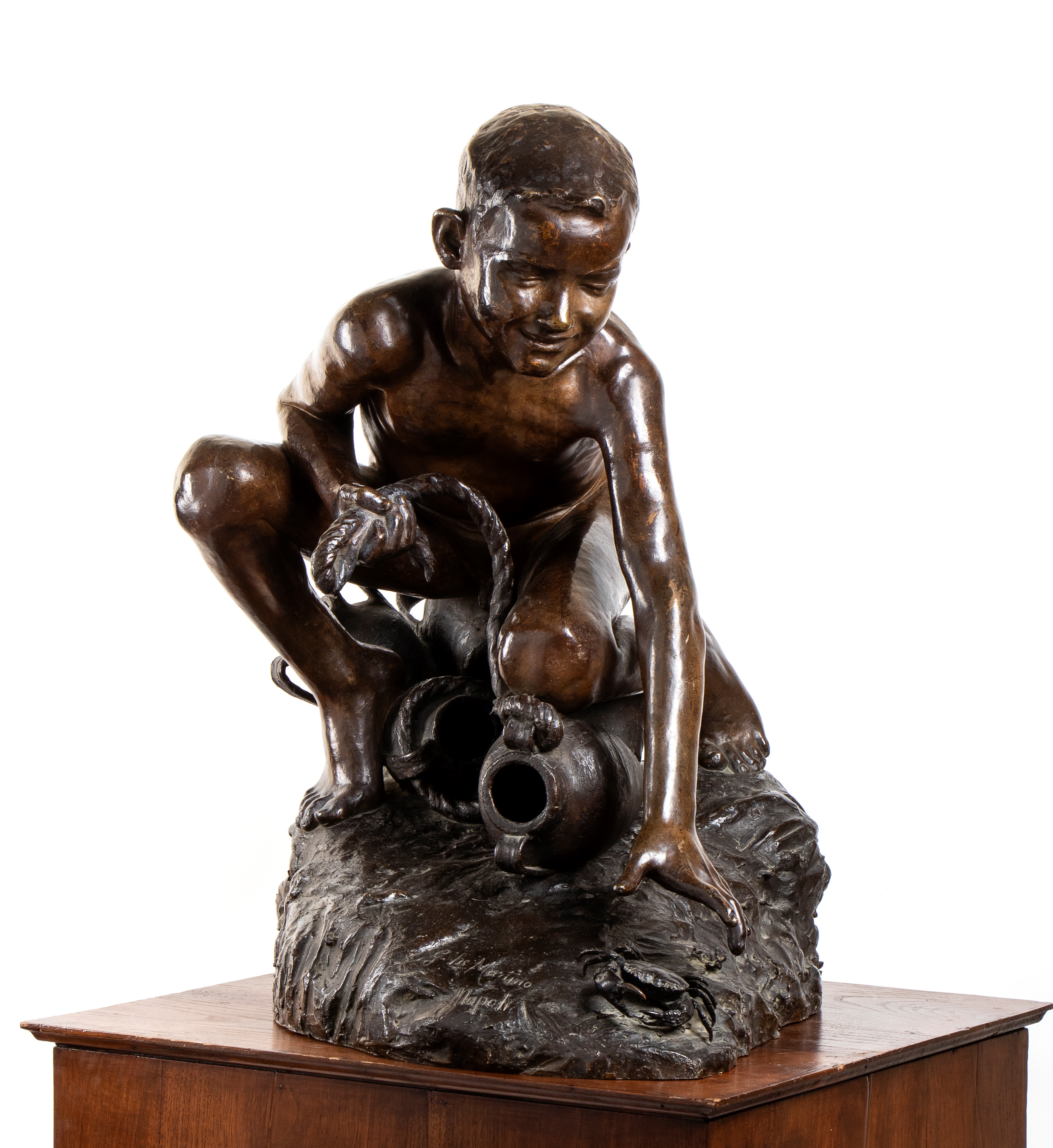 Giovane pescatore di granchi