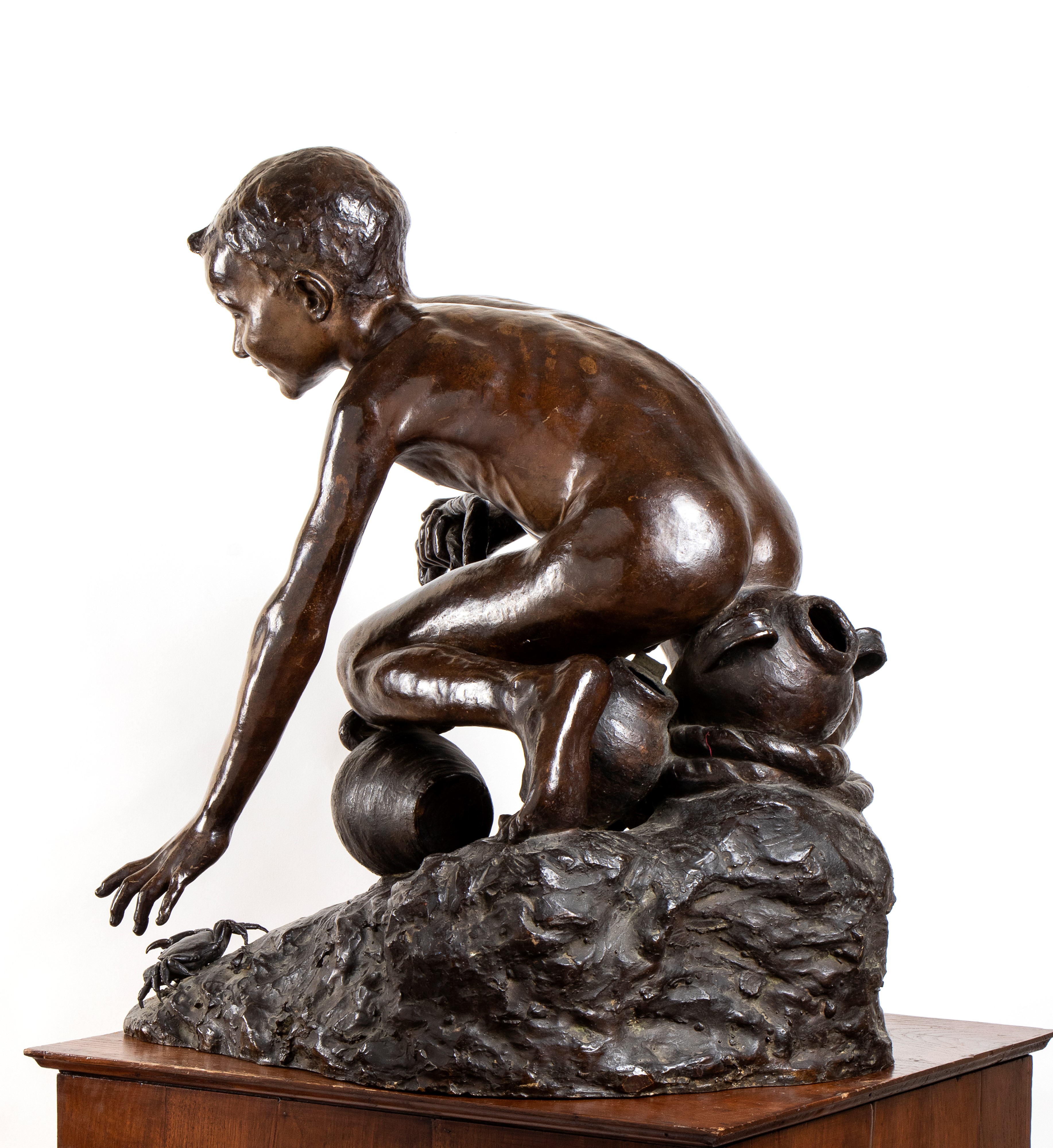 Giovane pescatore di granchi