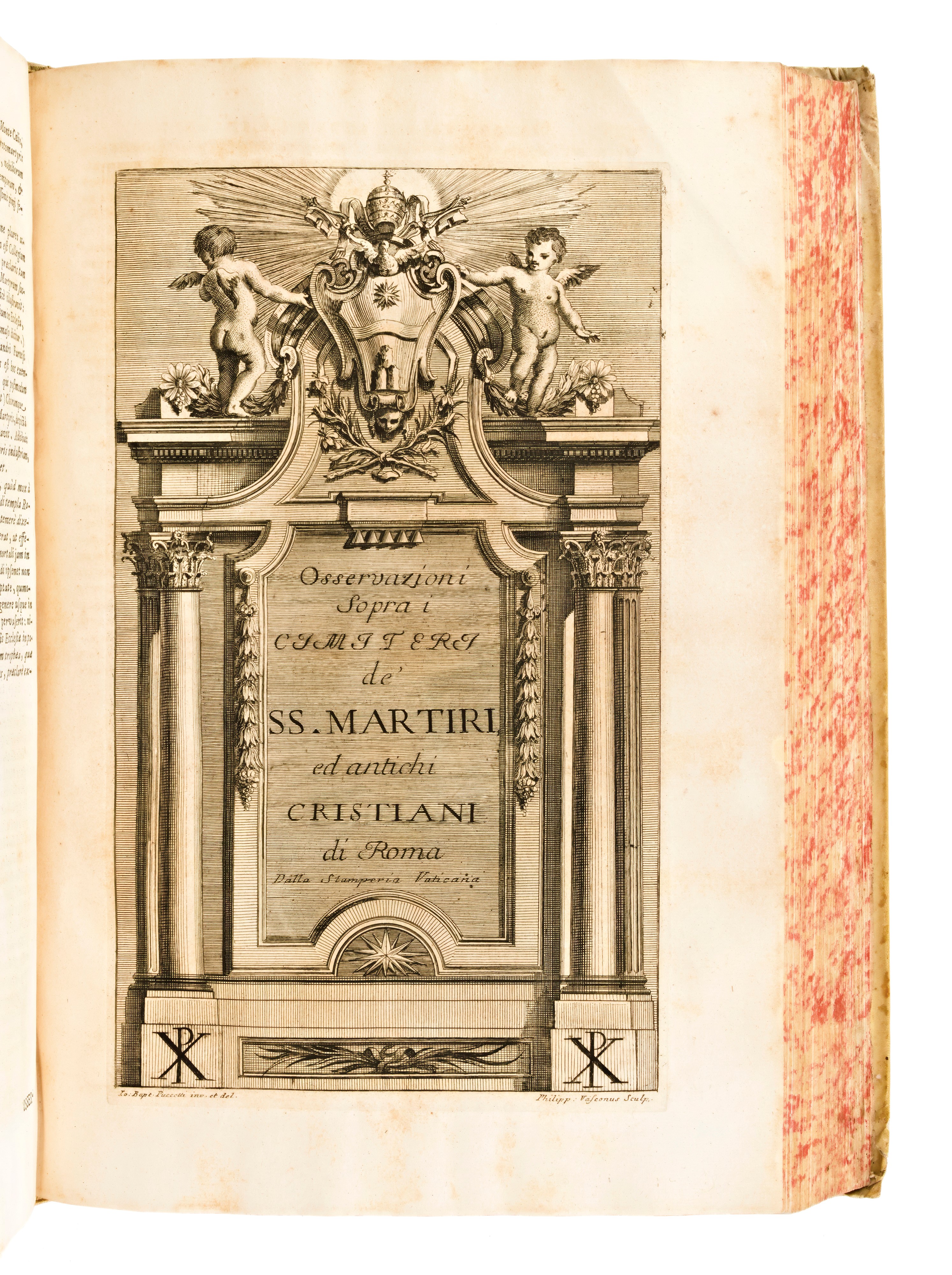 [Catacombe/Roma] Boldetti, Marcantonio: Osservazioni sopra i cimiteri de' santi martiri, ed antic...