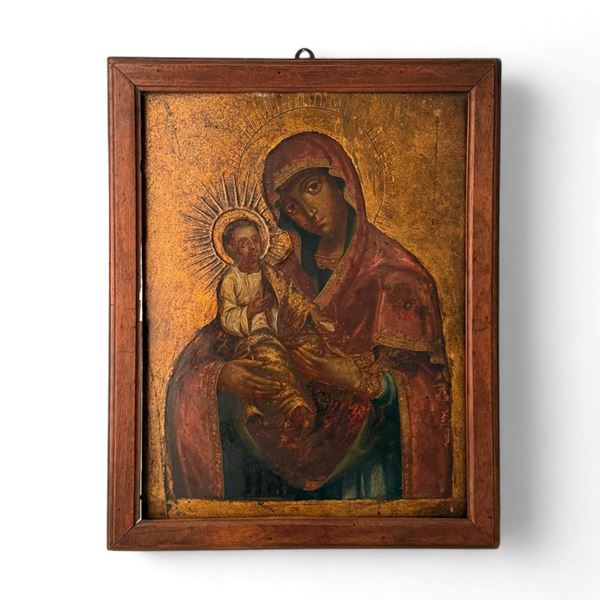 Icona raffigurante una Madonna con bambino