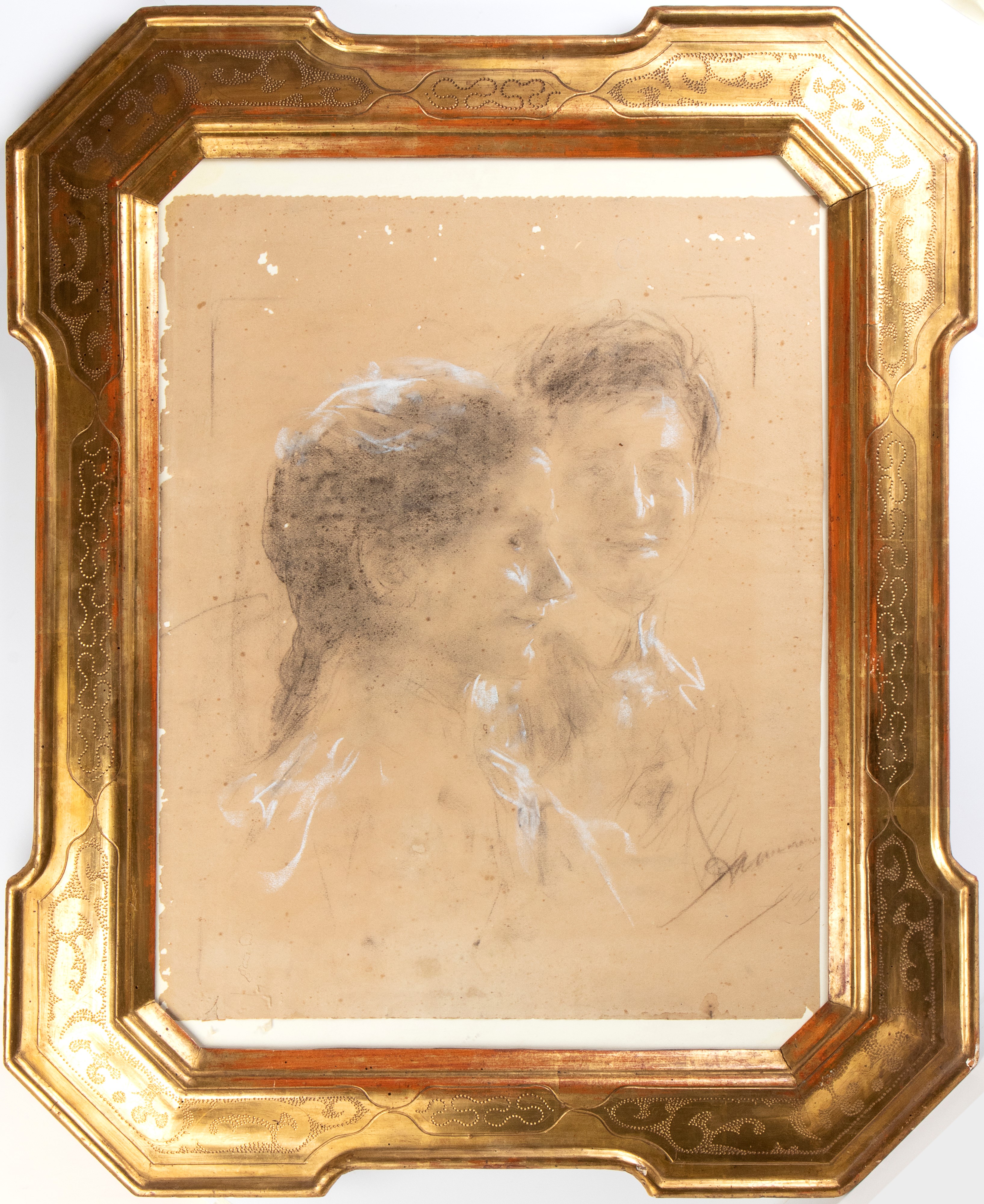 Ritratto dei fratelli dell'artista: Enrica e Alfredo Mancini