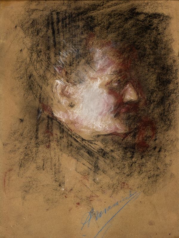 ANTONIO MANCINI - Adele Mancini portrait