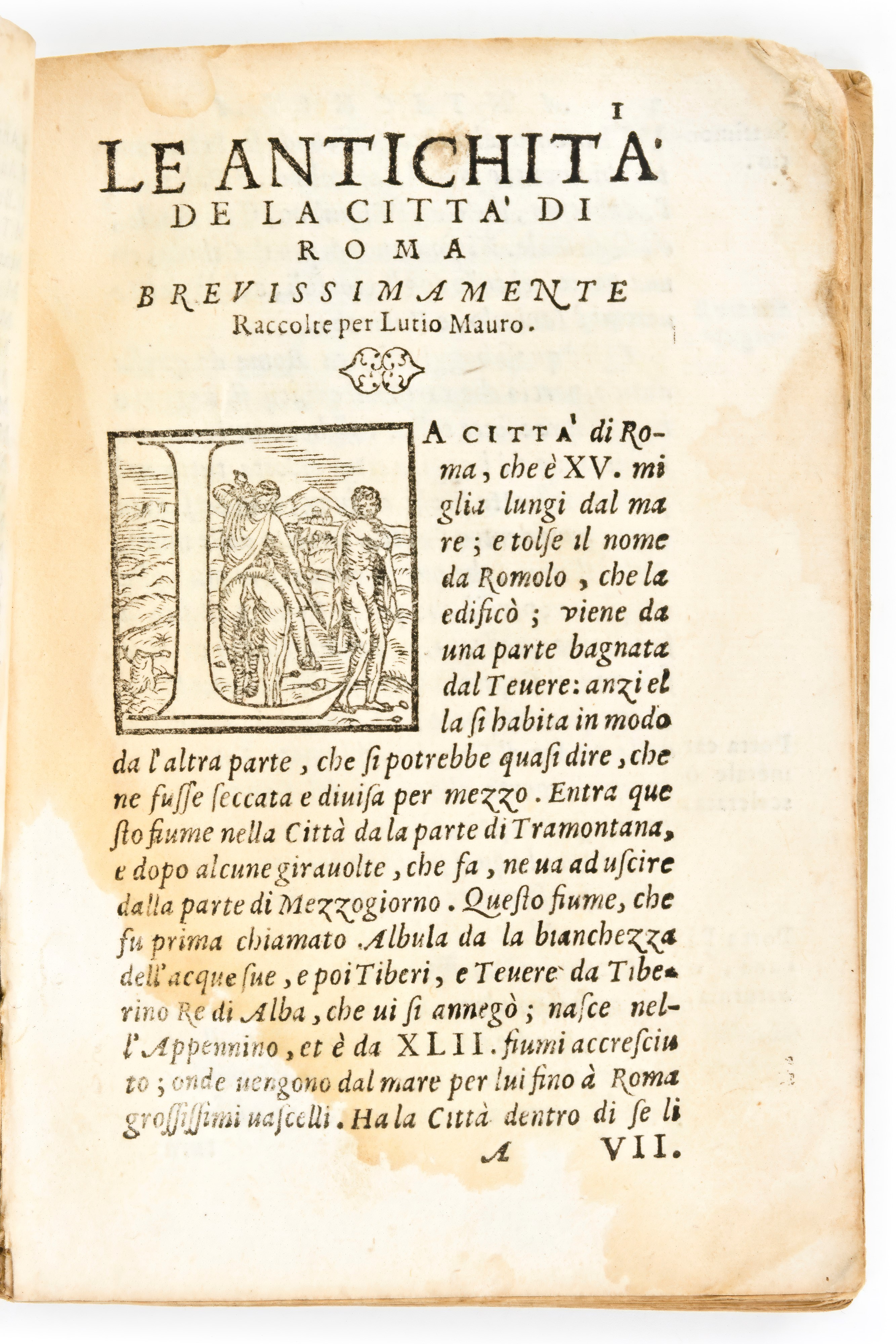 [roma] Mauro, Lucio: le Antichità della Città di Roma. in Venetia, Giordano Ziletti, 1562