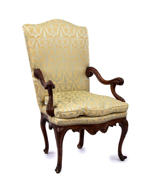 Italian walnut armchair