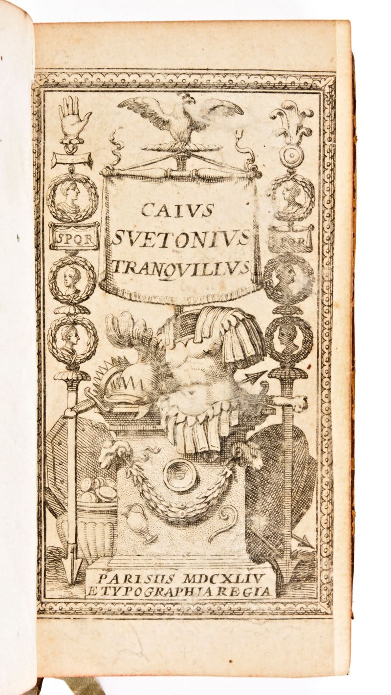 [classici Latini] Svetonio : Caius Svetonius Tranquillus. Typographia Regia, Paris 1644