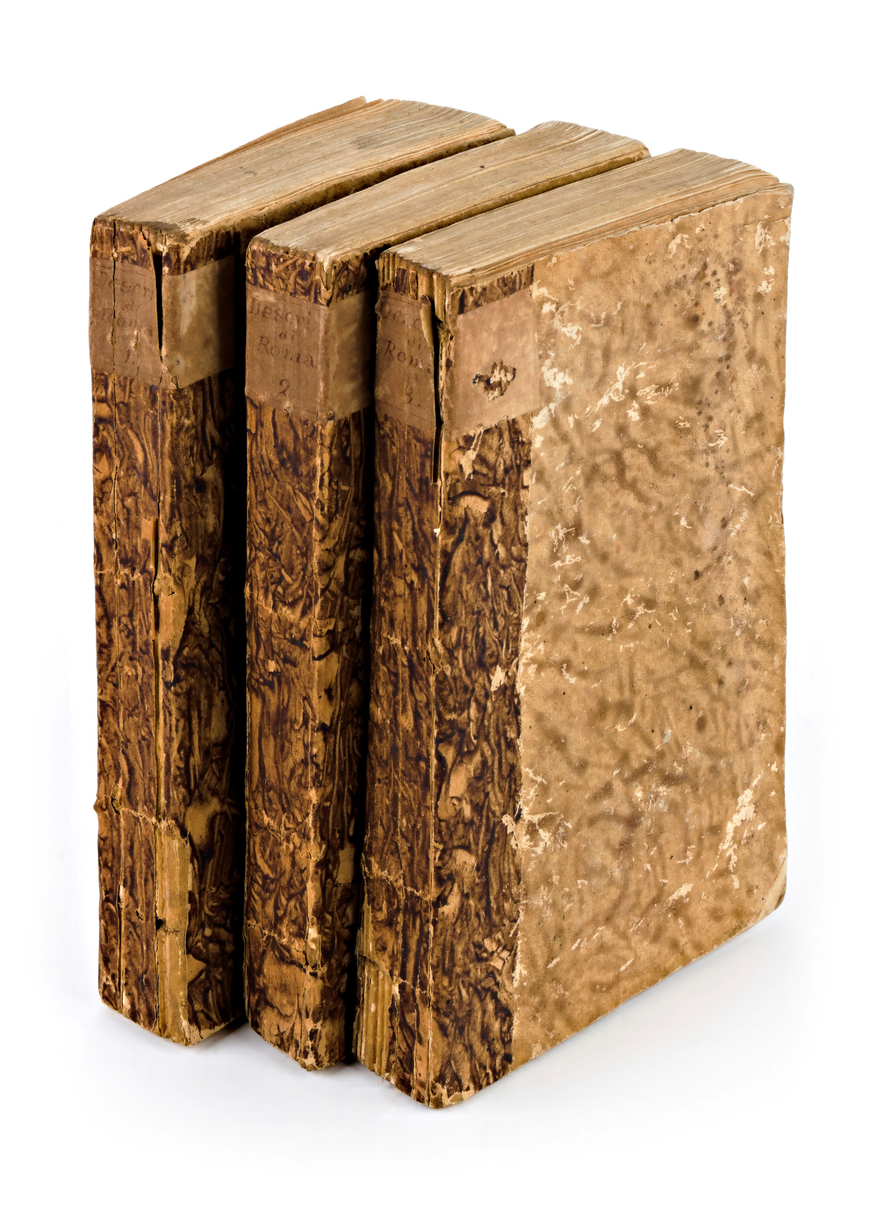 [ROMA] Fea, Carlo : Nuova descrizione di Roma Antica e Moderna. 3 volumi. Angiolo Bonelli & Crist...