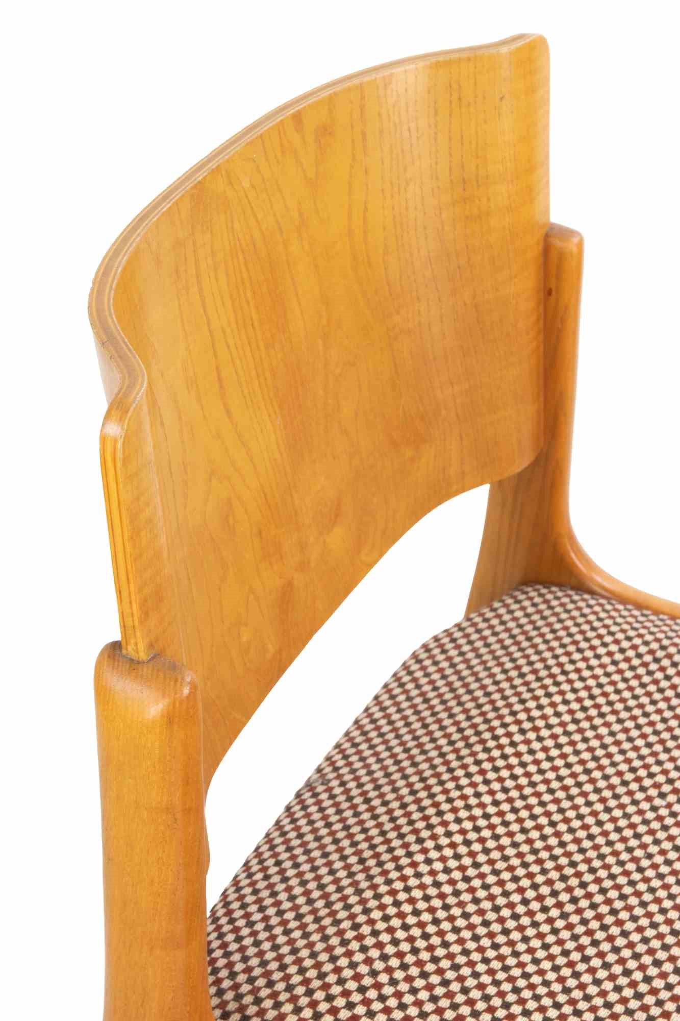 Set di 4 Sedie Vintage in Legno di Frassino