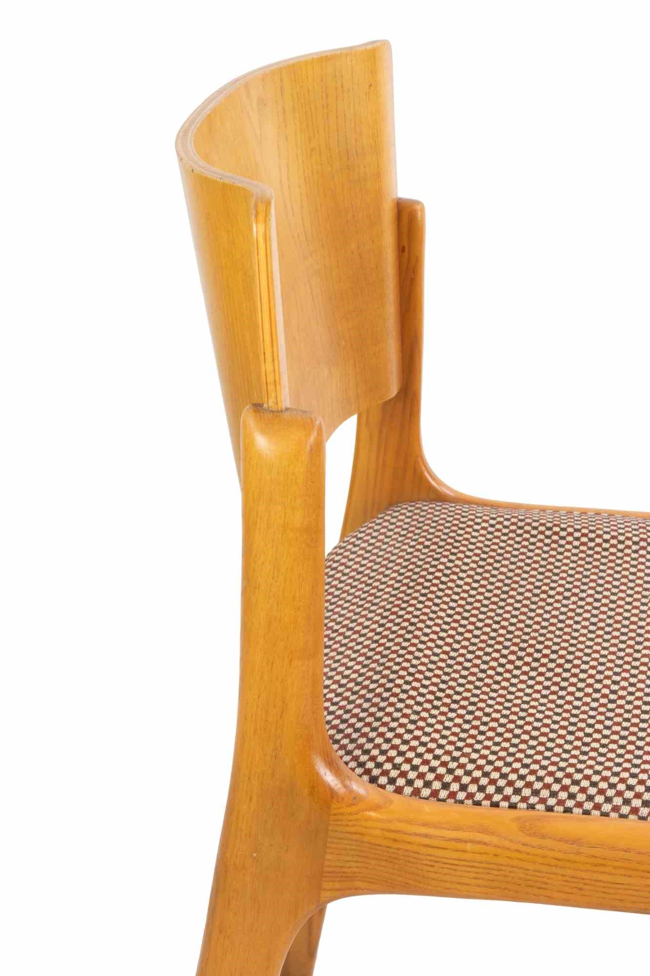 Set di 4 Sedie Vintage in Legno di Frassino