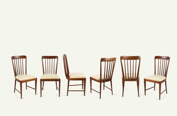 Set of 6 Vintage Chairs Italian Production