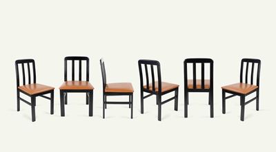 Sei Sedie Vintage in Stile Art Déco, Italia Anni '70