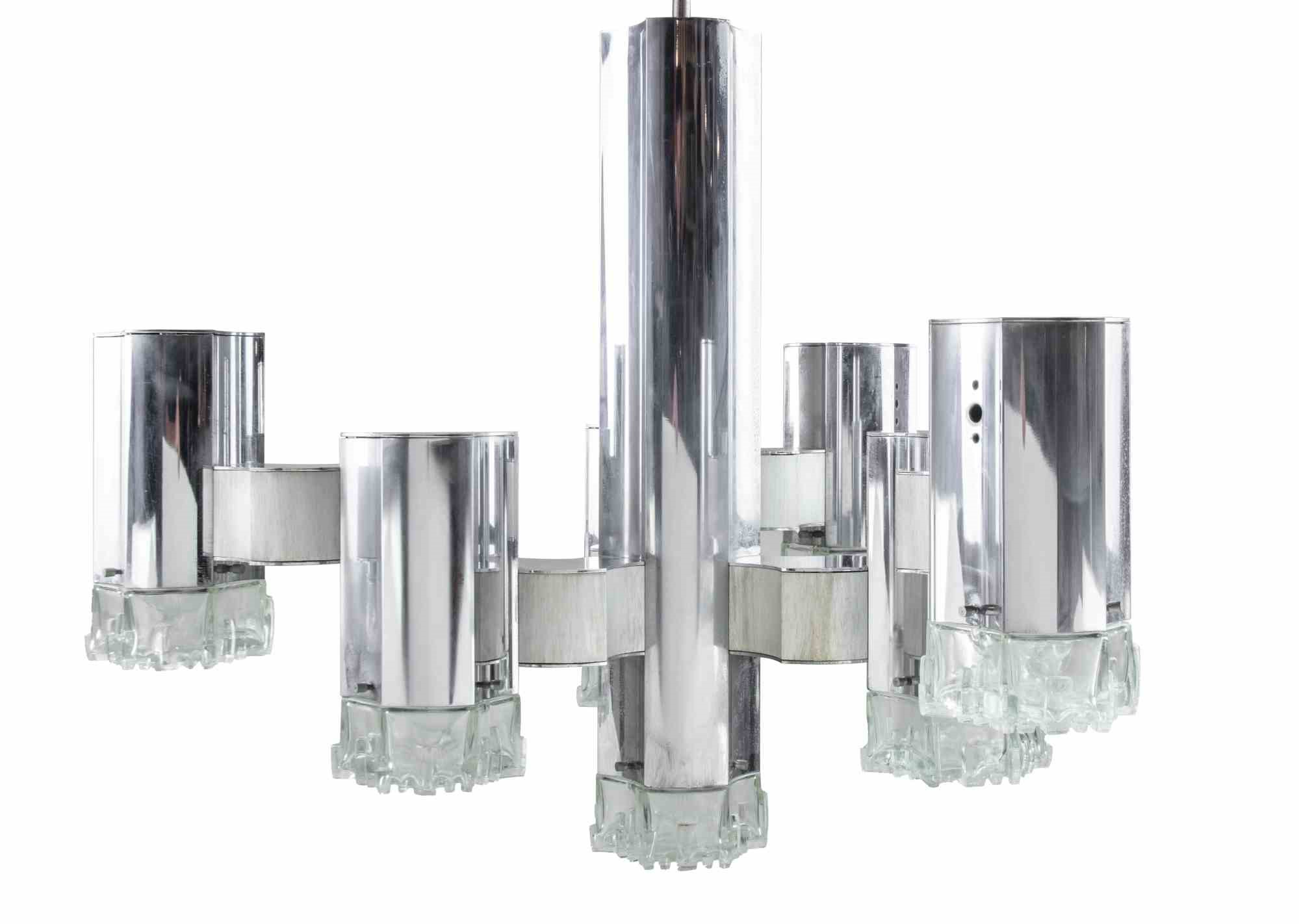 ‘modernist' Chandelier Attr. To Gaetano Sciolari