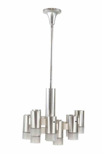 "modernist" Chandelier Attr. To Gaetano Sciolari